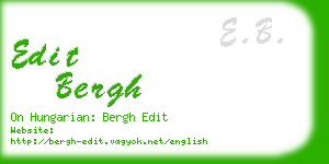 edit bergh business card